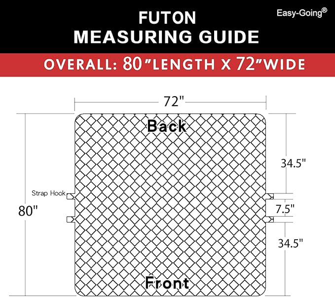 Easy-Going Futon Sofa Slipcover Reversible Sofa Cover Armless Cover Furniture - Image 6