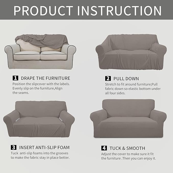 Easy-Going Stretch Oversized Sofa Slipcover 1-Piece Sofa Cover Furniture - Image 8