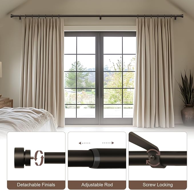 Lootkell Modern Brown Curtain Rods - Image 5