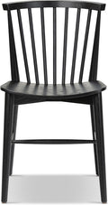 POLY & BARK Ligna Dining Chair Oak – Mid-Century Inspired Chair with Sculpted Spindle Back – Solid American Walnut Frame and Engineered Wood Veneered Seat – Fully Assembled and Ready to Use