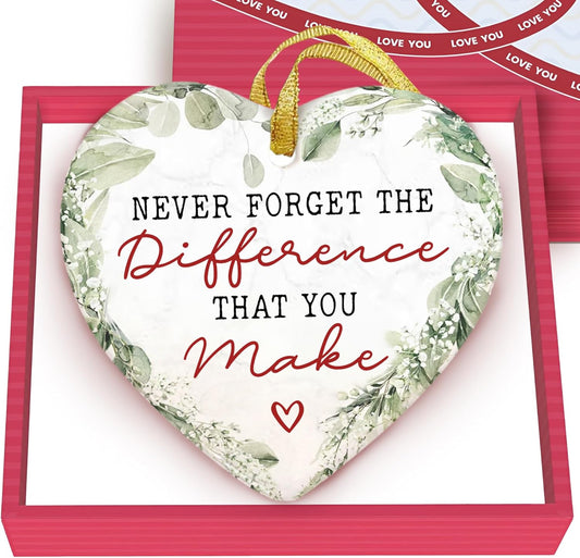 GOSSBY Thank You Christmas Ornament - Retirement, Leaving Job, Goodbye, Farewell Gift for Coworker - Christmas, Appreciation Gift for Employee, Boss Women, Men - Never Forget The Different You Make