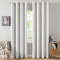 MIULEE Linen Textured Curtains Solid 100% Blackout by MIULEE