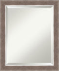 Amanti Art Brown Wall Mirror 24x20 Noble Mocha Rectangle Bathroom Mirror for Wall Decor Living Room, Small Casual Frame, Hangs Horizonally and Vertically, Bathroom Decor, Beveled Edge from WI, USA