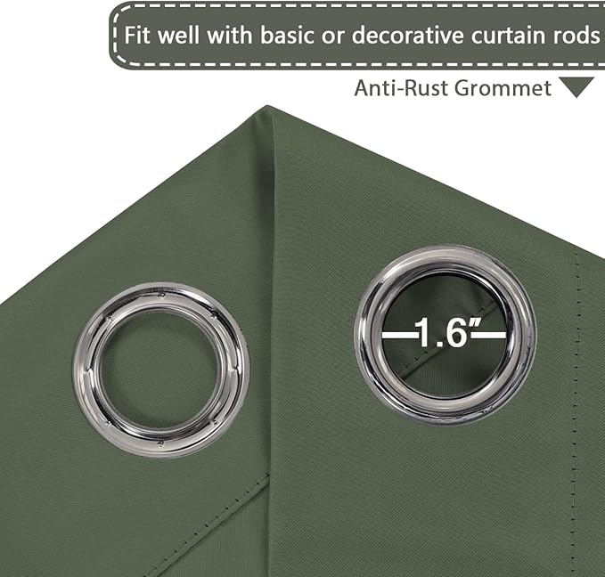 H.VERSAILTEX Blackout Patio Curtains 100 x 84 Inches - Image 4