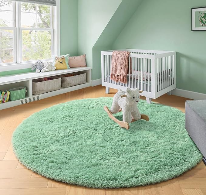 Amdrebio Sage Green Round Rug 6Ft - Image 7