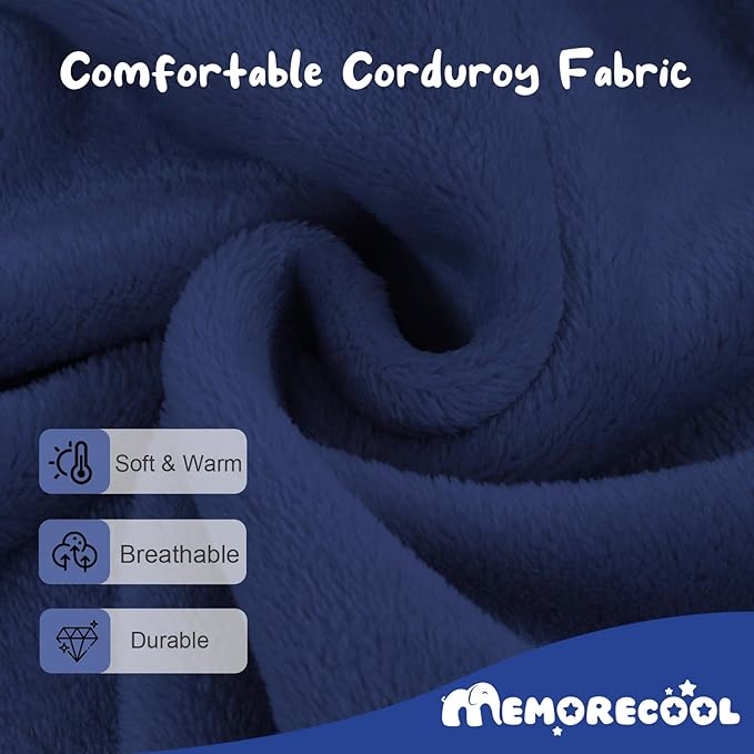 MeMoreCool Convertible Modular Kids Foam Play Couch Sofa – Navy Fold-Out Toddler Couch for Playroom or Bedroom