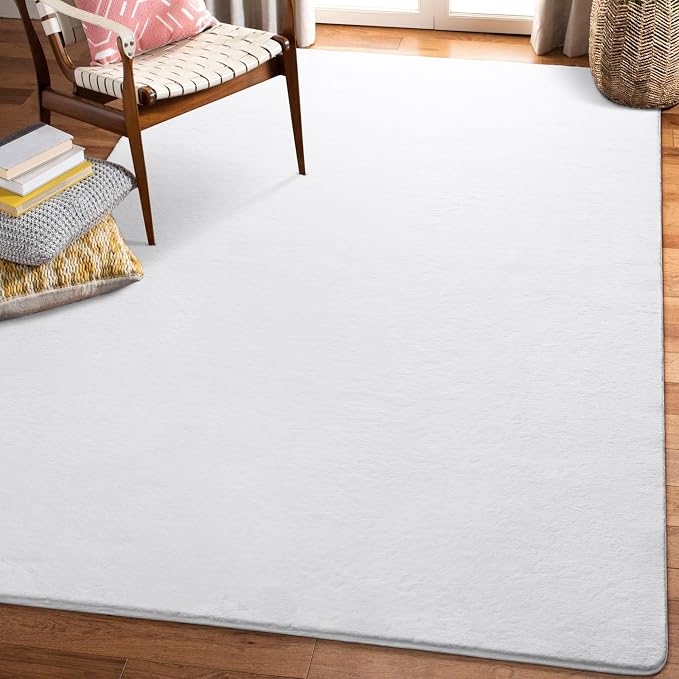 Amearea Large Modern Area Rugs for Bedroom Living Room, 6x9 Feet White - Image 9