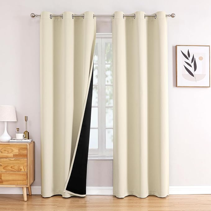 ChrisDowa 100% Blackout Curtains 72 inch Long by ChrisDowa