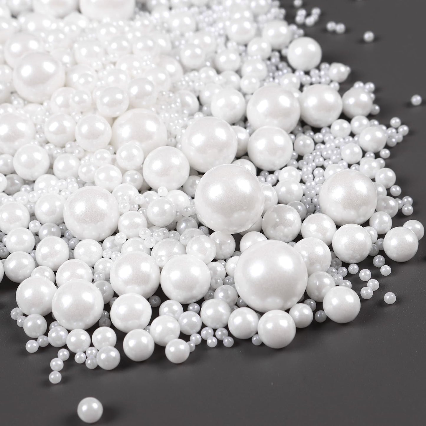 Edible Pearls for Cake Decorating, White Sprinkles, White Pearl Sprinkles for Cookies, Macaron, Cake, and Chocolate, Perfect for Weddings, Holidays, and Easter.120g(4.23oz)