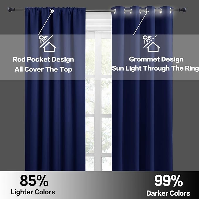 RYB HOME Short Blackout Curtains - Image 6