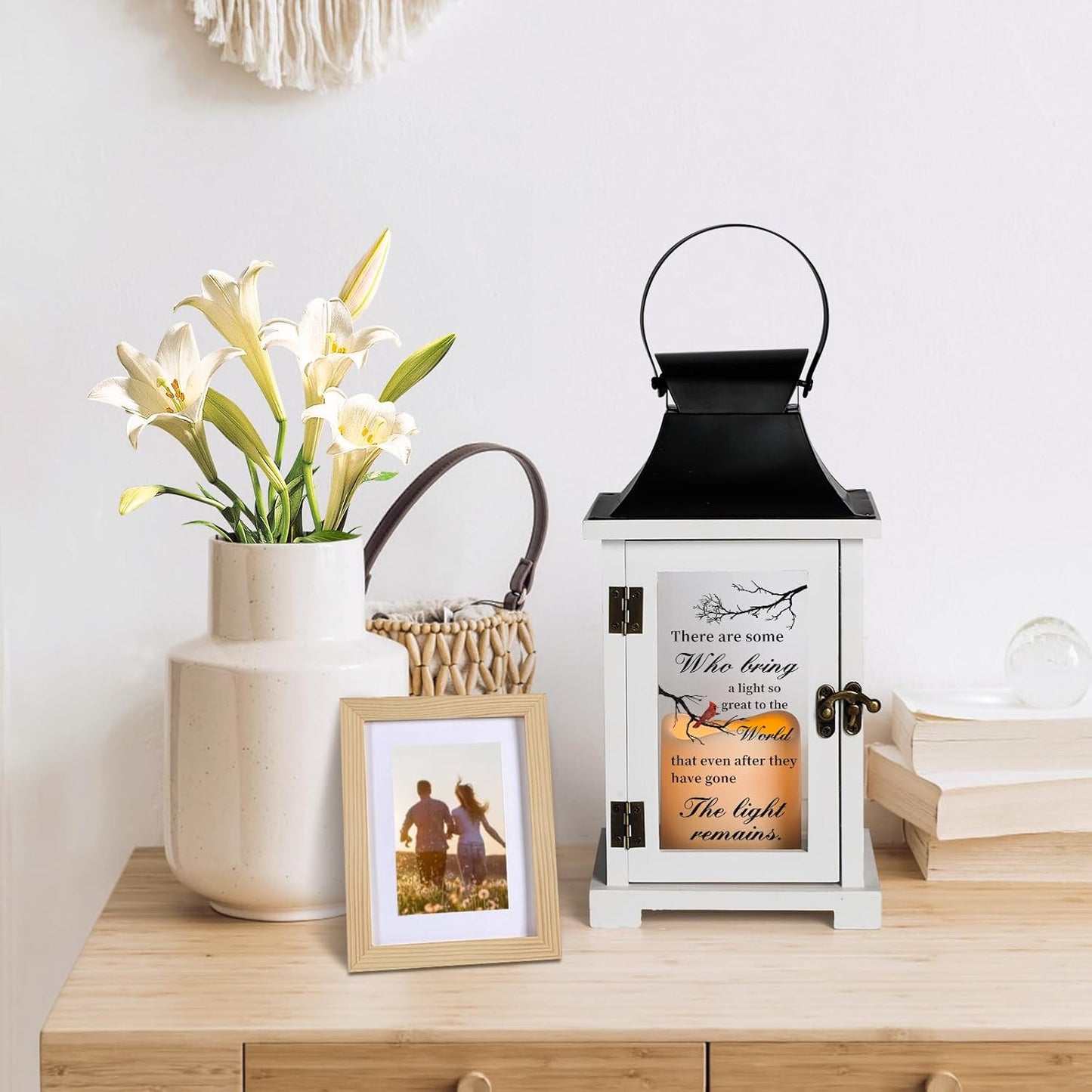 Memorial Lantern - Bereavement Sympathy Gifts for Loss of Loved One Mother Father, Thoughtful Funeral Gifts in Memory of Loved One with LED Candle