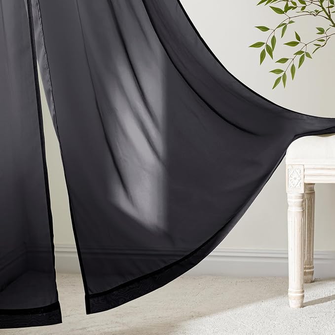 MIULEE Black Curtains 24 Inch Length - Image 6
