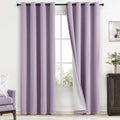 Yakamok Lilac 100% Blackout Curtains 96 Inches Long by Yakamok
