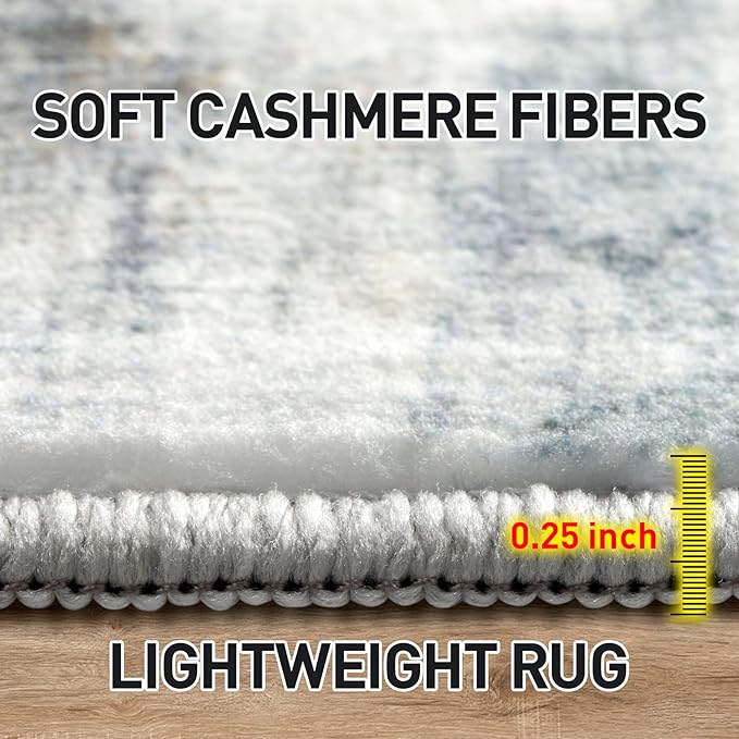 5x7 Area Rugs Washable Rug: Modern Abstract Living Room Rug Soft Anti-Skid Thin - Image 6