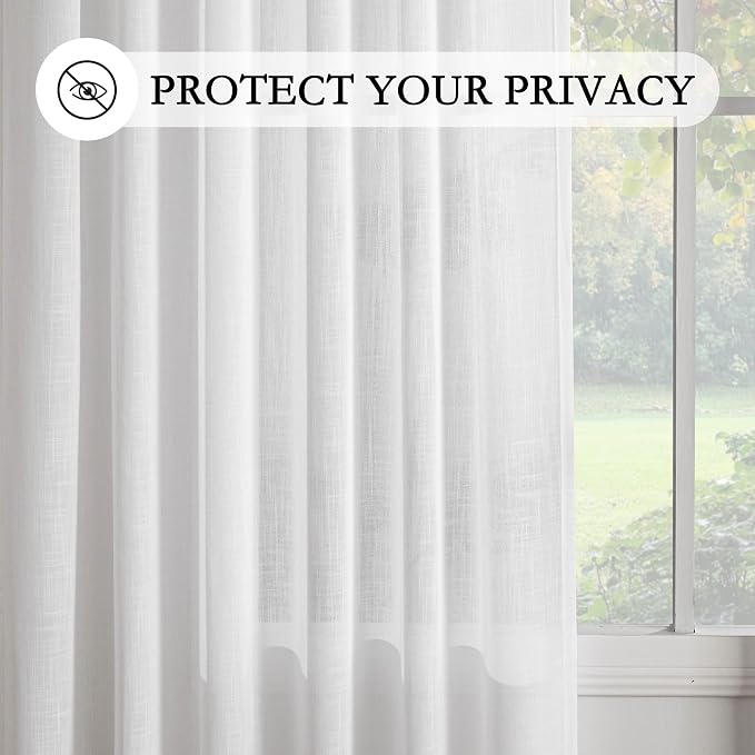 MYSKY HOME White Curtains 95 Inches Long - Image 6