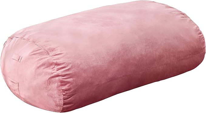 Hobestluk 5FT Bean Bag Chair Large Beanbag Lounger with Removable Cover Adult Bean Bag Chair with Portable Handle Desgin for Living Room Bedroom (Pink, 5FT)