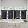 MIULEE Short Curtains 30 Inches Long, 4 Panels Set, Light Filtering Half Window by MIULEE