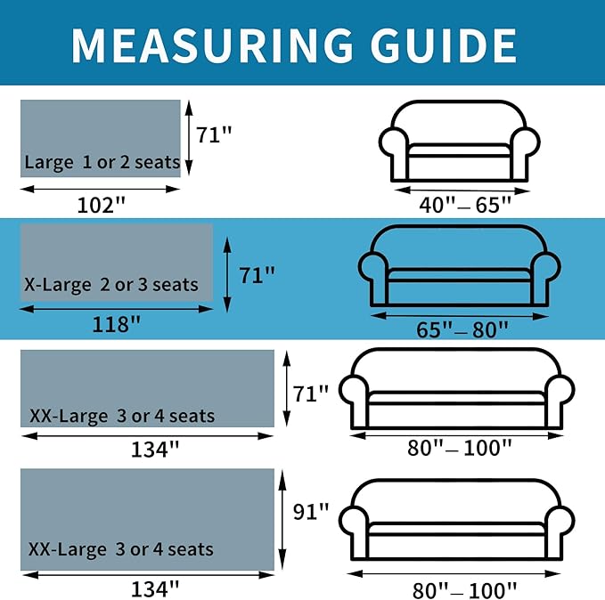 HAOMAIJIA Boho Sofa Covers Couch Covers for 3 Cushion Couch Sofa Pet Friendly Soft Thick Non Slip Couch Cover for Dogs Washable Sectional Couch Covers L Shape Furniture Protecto (XF-Grey, 71"x118")