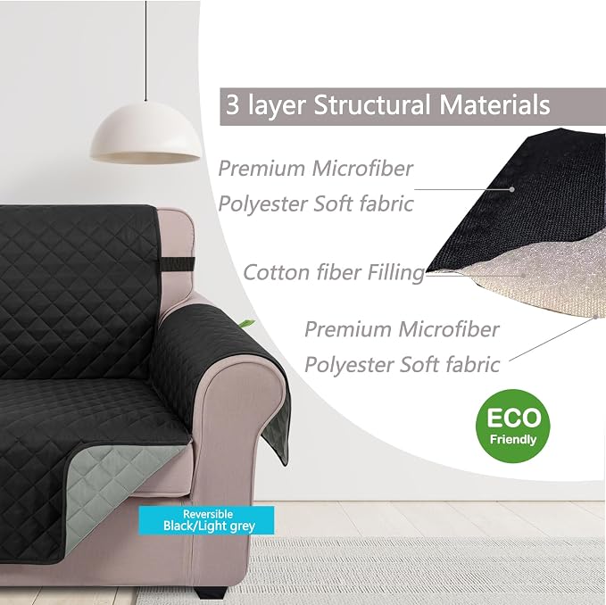 U-NICE HOME Large Sofa Cover Reversible Couch Cover - Image 4