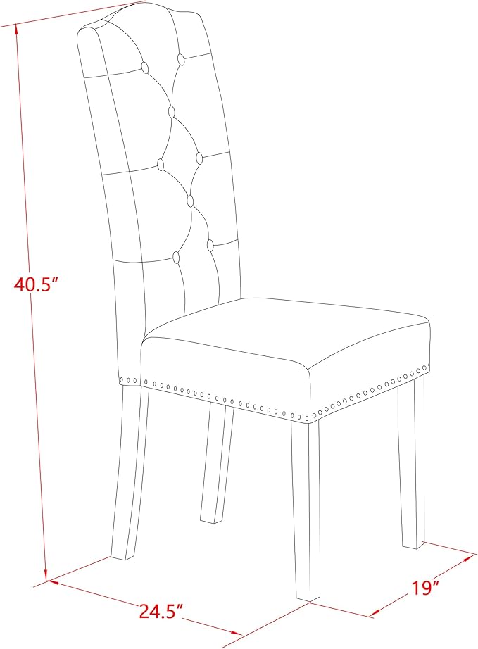 East West Furniture V027EL207-5 5 Piece Kitchen Table Set for 4 Includes a Rectangle Dining Table with V-Legs and 4 Gray Linen Fabric Parson Dining Room Chairs, 40x72 Inch, Multi-Color