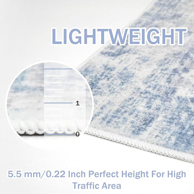 IOHOUZE Abstract Runner Rug 3x20 Ft Extra Long Washable Runners - Image 5
