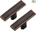 10 Pack Cabinet Handles Single Hole - Curved Cabinet Knobs Oil Rubbed Bronze Drawer Pulls for Kitchen Cupboard Solid Pulls for Dresser Drawer Arch Hardware