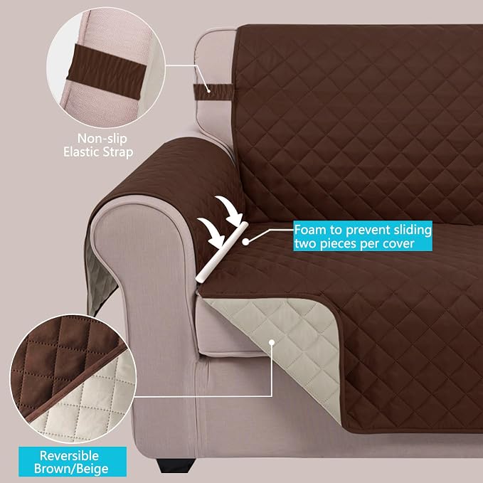 U-NICE HOME Recliner Chair Covers Reversible Chair Cover Pet Covers - Image 3