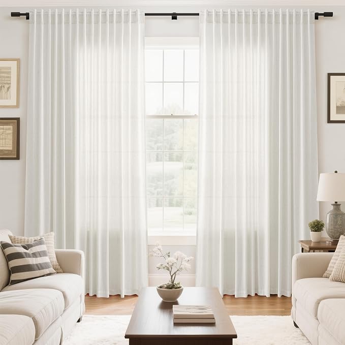 Nanspring Extra Wide Linen Curtains - Image 6