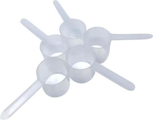 1/2 Cup (4 Oz. | 118.4 mL) Long Handle Scoop for Measuring Coffee, Pet Food, Grains, Protein, Spices and Other Dry Goods (Pack of 5)