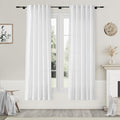 Nanspring White Curtains 72 Inch Length 2 Panels Set by Nanspring