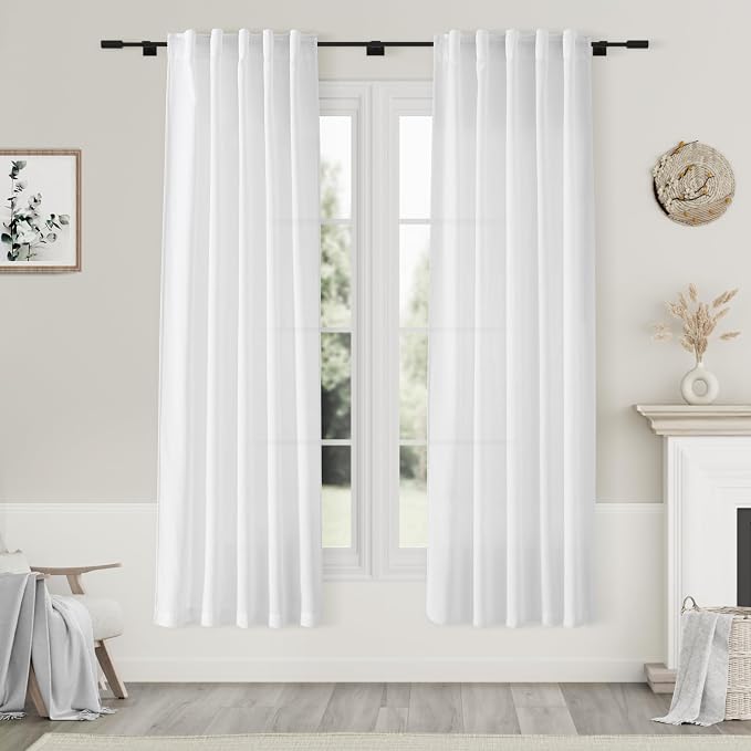 Nanspring Linen 72 Inch Curtains by Nanspring
