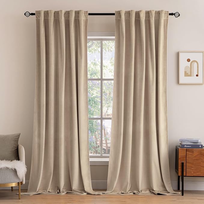 MIULEE Velvet Curtains 84 inches 2 Panels by MIULEE