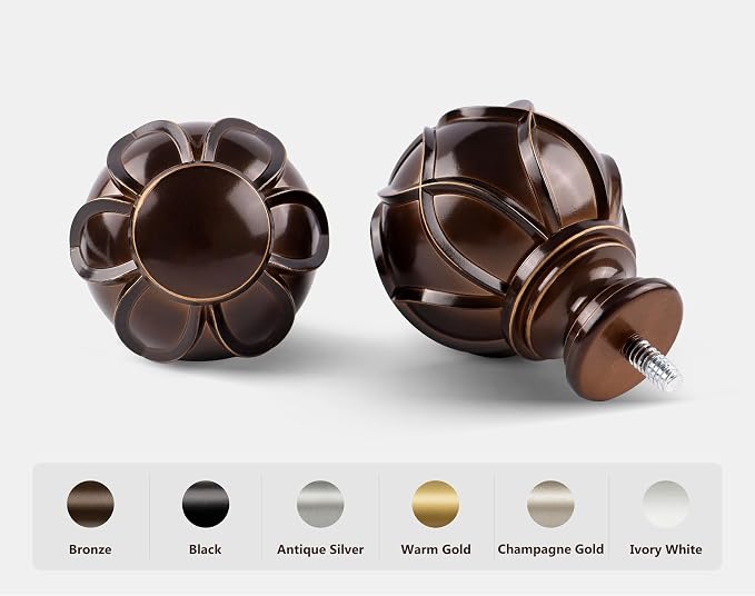 KAMANINA 1 Inch Curtain Rod Telescoping Single Drapery Rod 36 to 72 Inches - Image 2