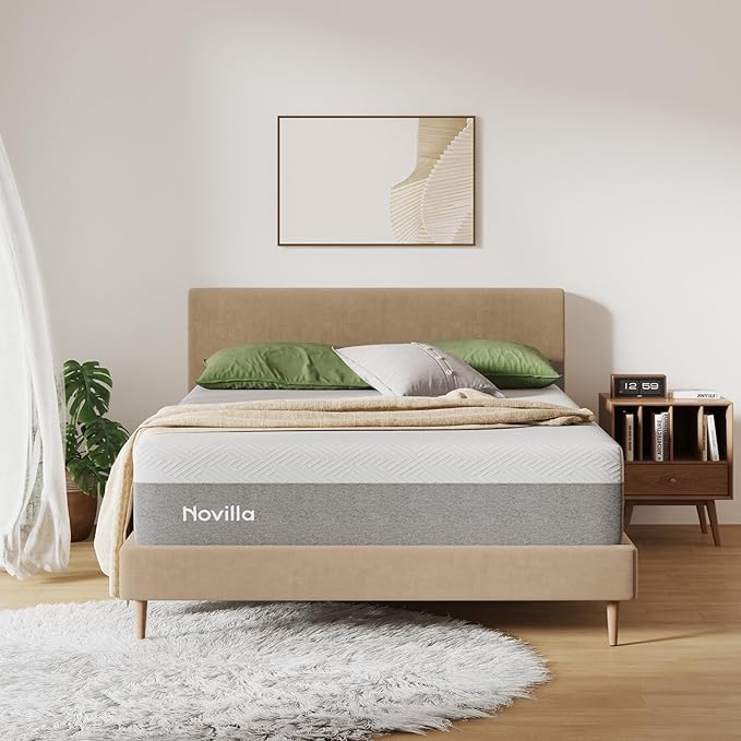 Novilla Full Mattress, 12 Inch Gel Memory Foam Full Size Mattress for Cool Night & Pressure Relief, Medium Plush Feel with Motion Isolating, Bliss