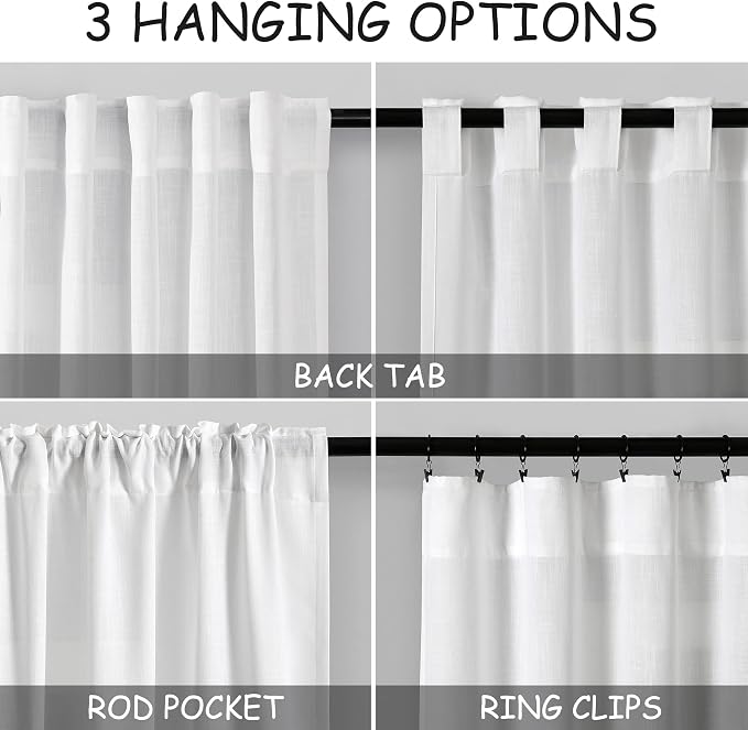 Nanspring Extra Long Curtains 2 Panels Set 122 Inches Long - Image 4