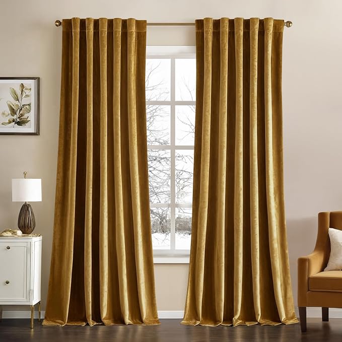 MIULEE Velvet Curtains 90 inches by MIULEE