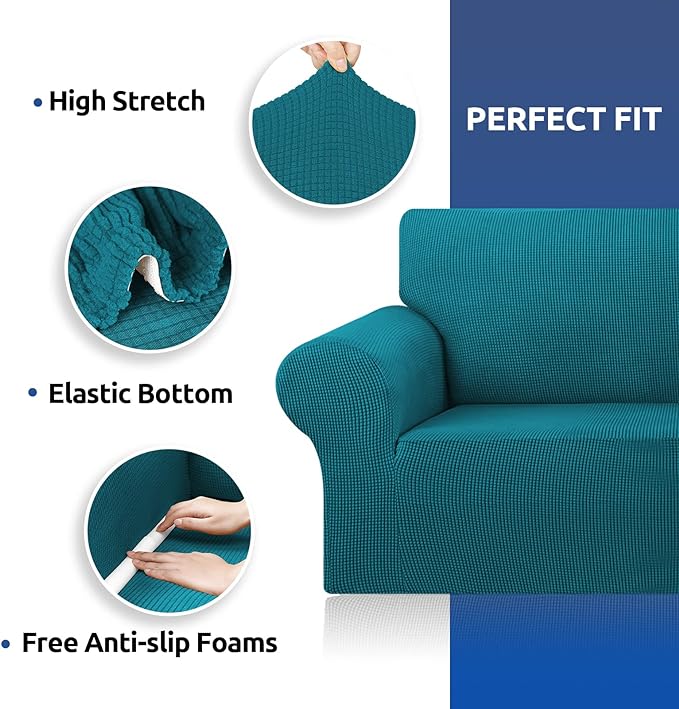 KEKUOU Stretch Single Sofa Slipcover 1 Piece Couch Sofa Cover Furniture - Image 3