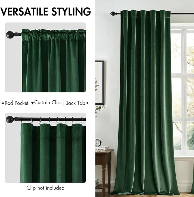MIULEE Velvet Curtains 90 inches - Image 2