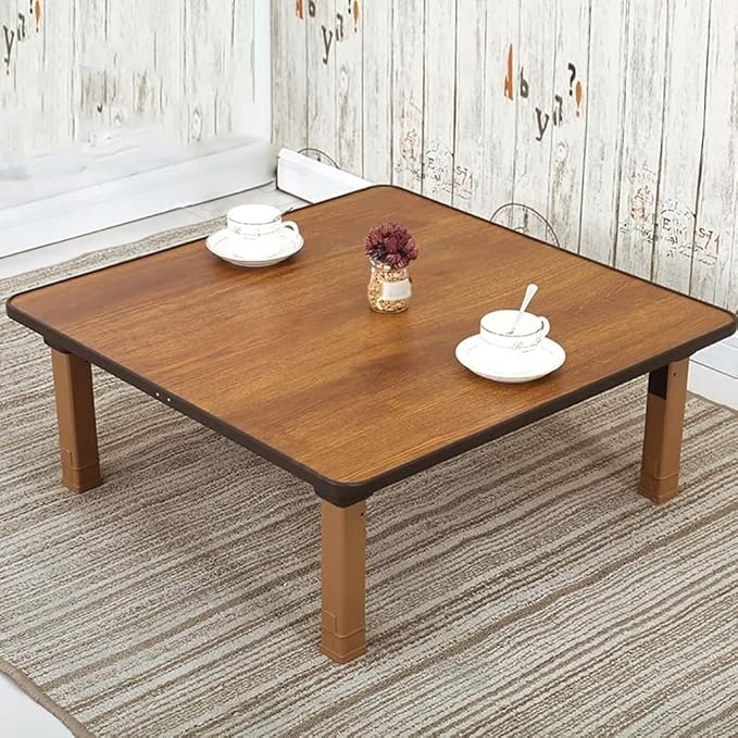 Japanese-Style Square Folding Tea Coffee Table, Low Table, Dining Table, Study Table, Small Desk, for Tatami Sitting On The Floor Bedroom Bay Window Tea Room (Size : 80x80cm)
