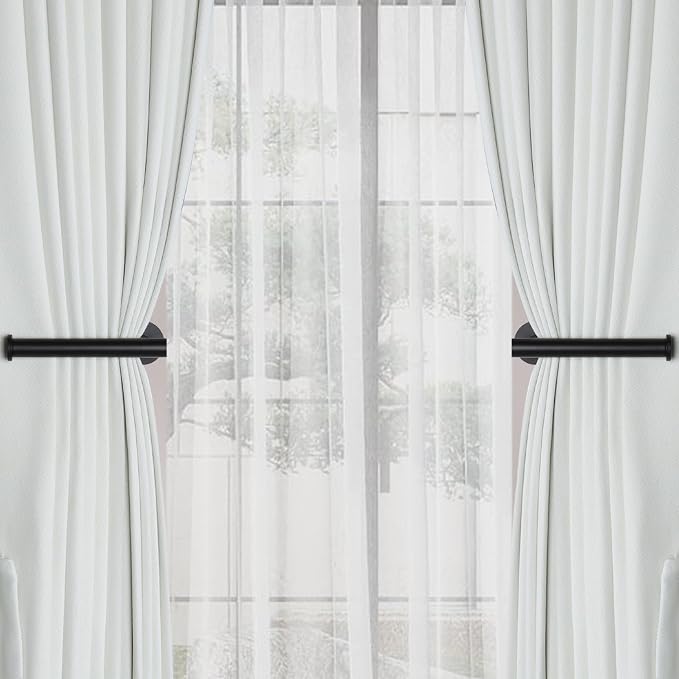 Groleca 2 Pack Adhesive Curtain Holdbacks Curtain Tie Backs Curtain Holdbacks - Image 3