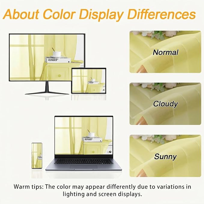Gwine Short Kitchen Sheer Curtains 24 Inch Length - Image 3