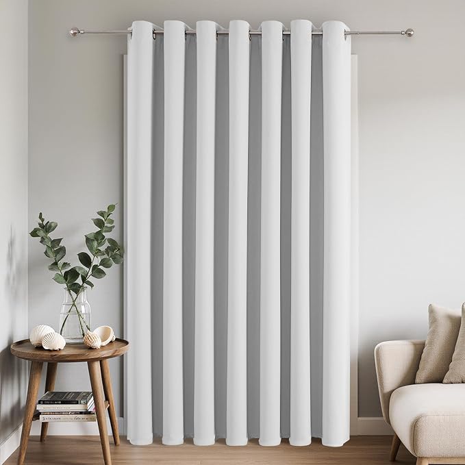 Joydeco Blackout Patio Sliding Door Curtains 96 Inches Long, Grommet Privacy by JOYDECO