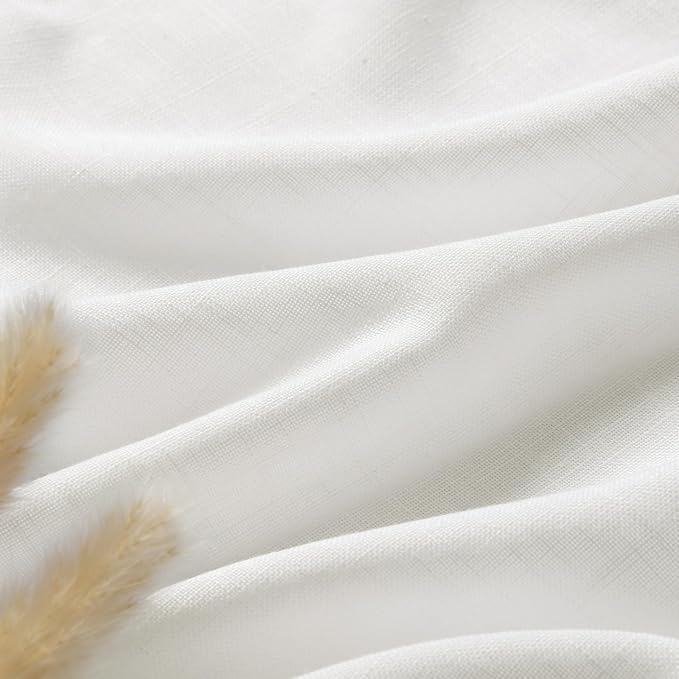 Off White Linen Curtains 80 inches Long - Image 5
