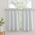 RYB HOME Bathroom Curtains Over Sink 36 inches Length, Linen Blend Semi Sheer by RYBHOME