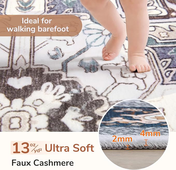 OPPODREAM Soft Entryway Rug 2x10, 2x10 Rug Runner, Washable Hallways Carpet 2 x - Image 2