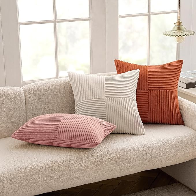 MIULEE Beige Decorative Throw Pillow Covers 22x22 Inch - Image 5