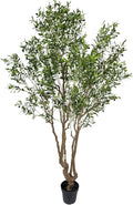 Artificial Olive Tree - 9ft Tall Fake Olive Plant in Pot - Faux Silk Tree for Indoor