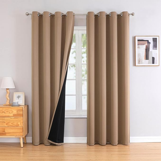 ChrisDowa 100% Blackout Curtains 80 inch Long by ChrisDowa