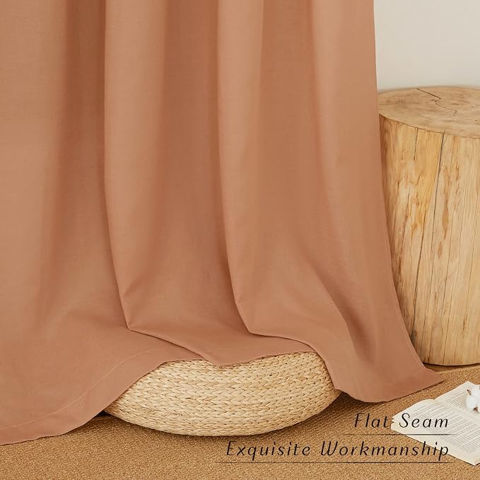NICETOWN Flax Linen Curtains 108 inches Long - Image 7