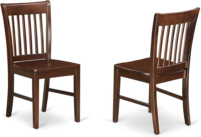 East West Furniture DONO7-MAH-W 7 Piece Dining Table Set Consist of a Rectangle Wooden Table with Butterfly Leaf and 6 Dining Room Chairs, 42x78 Inch, Mahogany